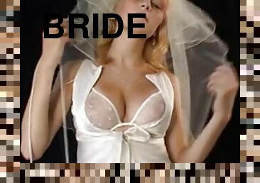 Teen bride Marina showing off her massive tits.