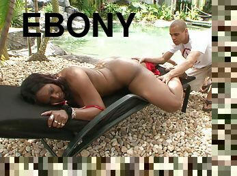 Ebony Anjel Devine likes getting her wet pussy drilled outdoors