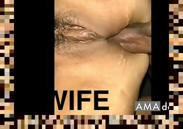 Hot wife suck her husband cock and fucked with her golden pussy