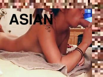 Awesome anal sex with asian girlfriend and anal creampie