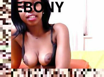 Nice Ebony With Big Tits On Webcam