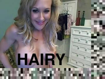 Brandi Love masturbating hairy pussy and get orgasm