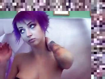 Emo whore with huge tits livecam masturbation