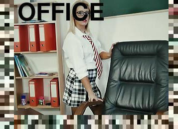 Rebeka is a nasty office worker craving an engorged boner