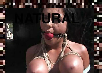 Best Of Europe: Big Natural Tits Tied In Public!!!! With Jasmine Black