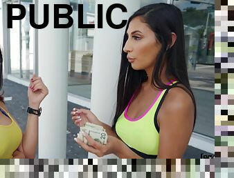 Public Pickups - Lesbian Questions 1 - Big Tits