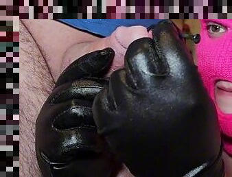 blowjob with a silicone stick. cum from the depths of the balls