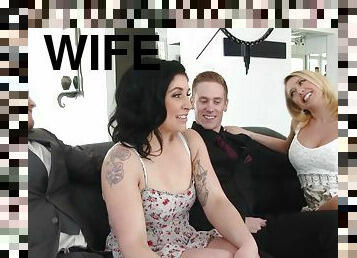 Swinger Wife Kagney Linn Karter Bangs Another Guy in Front of Her Husband