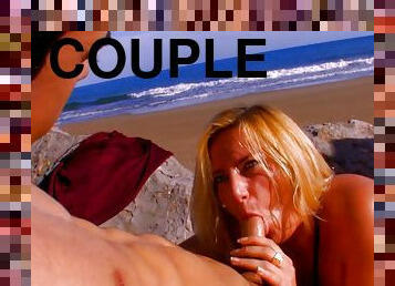 Her partner took ris Dar to the beach to drill her slippery copher