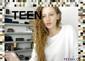 Sensual Solo Jerk Off with sexy redhead teen