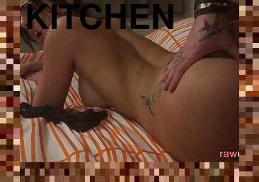 Alluring euro assfucked in the kitchen