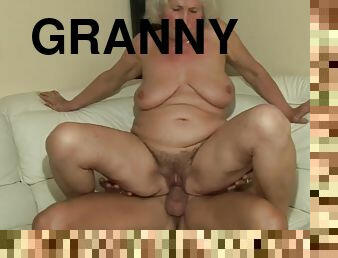 The first time he fucks a hot granny!