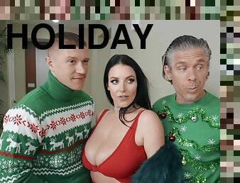 A Very Valley Holiday - Australian Pornstar Angela White, Mick Blue, Oliver Flynn - Christmas threesome reality hardcore
