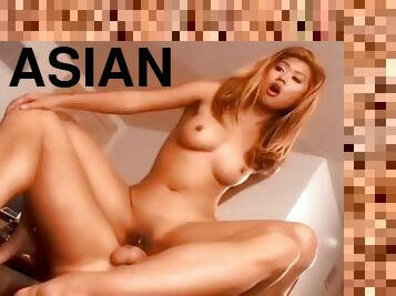 asiatique, gros-nichons, chatte-pussy, anal, hardcore, lingerie, bout-a-bout, massive, tatouage