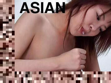 POV Breast teasing Asian teen enjoys blowjob