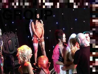 Pretty wild video of people in costumes having an orgy