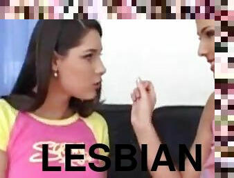 Lesbians with a foot fetish tease their feet and pussies