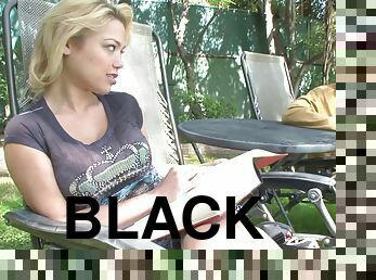 Charity Lane enjoys doggystyle sex with a horny black dude