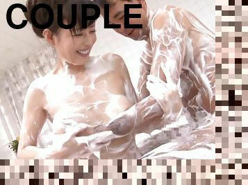 Soapy fuck adventure with steamy porn hot ass Eriko Miura