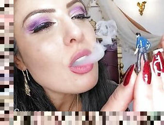 Giantess smoking in leather - A POV with Matriarch Ezada Sinn (preview)