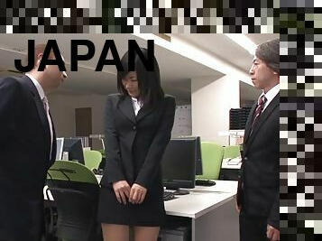 Japanese office girl gets her cunt licked and smashed indoors