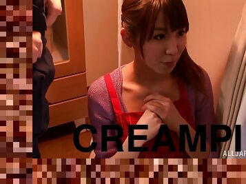 Big breasted Chibana Meisa sucks a dick and gets creampied