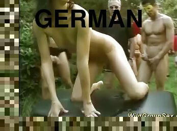 Extreme wild german amateur fuck party orgy with many hot chicks