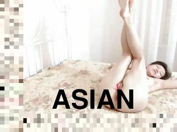 Warm Asian Shaved Teen Home Alone - Letting You Watch