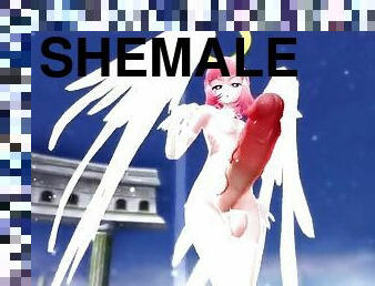 Huge cock redhead 3D anime shemale dancing