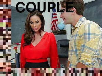 Kendra Lust has her delicious clam tasted and boned in a classroom