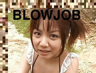 Lovely POV blowjob scene with a horny and busty babe Meguru Kosaka