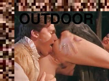 Anal Sex Outdoors in the Night in the Woods with a Medieval Babe
