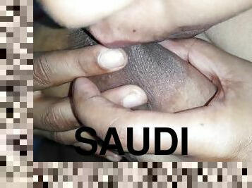 Hot Saudi Stepmom sucks her own Huge Boobs and fills sex