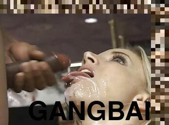 Taylor Lynn the sweet blonde gets gangbanged by Black guys