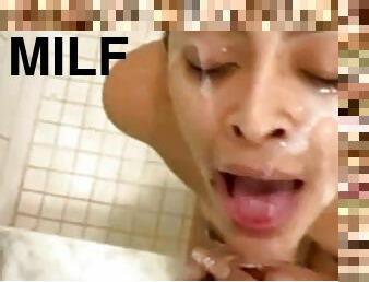 Messy facial for latina milf slut i found her at meetxx.com