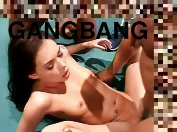 Sweet Aimee Tyler gets gangbanged on the ring