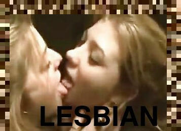 Sexy Blonde Teens Kiss In Passionately On Camera