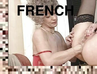 French granny likes her ass