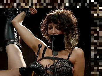 Hairy pussy slave in extreme torment Bianca Stone, Sebastian Keys