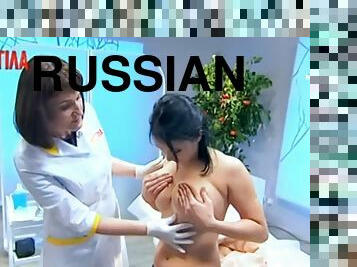 Breast exam russian busty