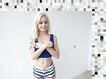 Elsa jean strips for her not bro and then gets fu
