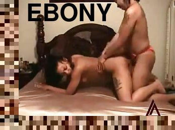 Ebony threesome with black guy fucking amateurs