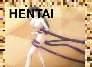 Hentai girls caught and drilled by tentacles monster