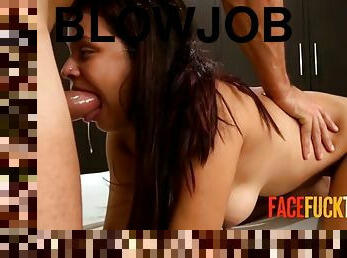 Hardcore Dirty Latina Rough Throat Fuck and Gagging