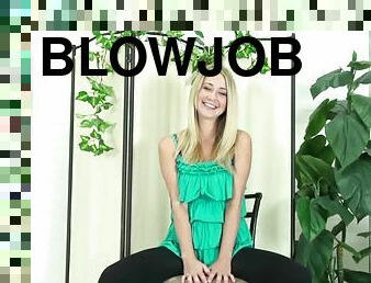 Blonde Girl Casi James handjob blowjob cock facial cumshot