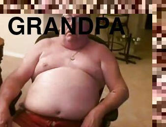 Grandpa cum on cam