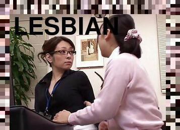 Nerdy babe from Far East gets into a stunning lesbian adventure