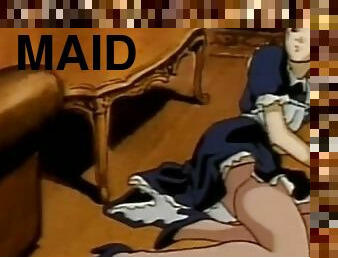Maid anime caught and drilled by monster