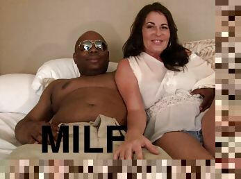 This white MILF's secret is she fucks black guys while her husband is at work
