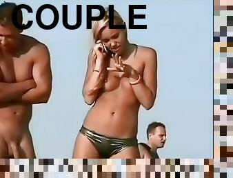 Cfnm hot beach couple